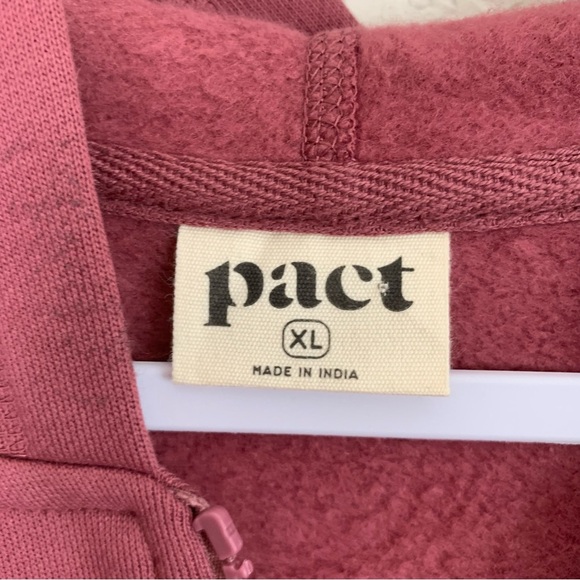 Pact Womens mauve brushed full zip fleece hoodie XL - Picture 6 of 9